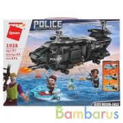 Конструктор пласт. вертолет, с фигурками, 473дет. в кор. в кор.12шт | фото №0