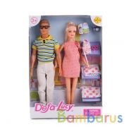 Набор из 3-х кукол (муж + жена беременная + малыш) с аксесс., в ассорт. в кор. 23*5*32см в кор.24наб | фото №0