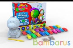 Набор лёгкого прыгающего пластилина Pino Friend «Дракончик Рокки»ТМ Moon Light Clay в кор.9шт | фото №0