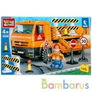 Конструктор "камаз: ремонт дороги", с фигуркой, 146дет. в кор. ТМ "Город мастеров" в кор.2*18шт | фото №0