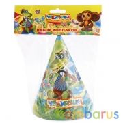 НАБОР ИЗ 6-И КОЛПАКОВ "ИГРАЕМ ВМЕСТЕ" ДИЗАЙН "ЧЕБУРАШКА" В ПАК. (РУСС. УП.) в кор.6*24наб | фото №0