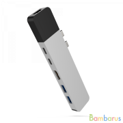 Переходник HyperDrive 6-in-2 USB-C Pro Hub MacBook 2016/2017/2018 (Серебристый) | фото №0