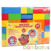Мягкий конструктор "Играем Вместе" Союзмультфильм 34 дет. в русс. пласт. кор. в кор.2*48шт | фото №0