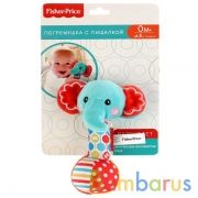 ПОГРЕМУШКА С ПИЩАЛКОЙ FISHER PRICE СЛОН. ТМ "УМКА" НА КАРТ. (РУСС. УП.) в кор.36шт | фото №0
