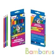 Цветные карандаши БУБА 12цв, трёхгран, буба Умка в кор.20*12шт | фото №0