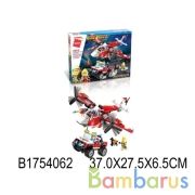 Конструктор пласт. пожарные службы, с фигурками, 369дет. в кор. в кор.12шт | фото №0