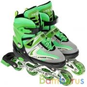 Ролики NEXT раздв., PVC, алюм. рама,переднее колесо со светом р. 34-37 в сумке в кор.6пар | фото №0