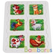 МЯГКИЙ КУБИК-ПАЗЛ (ЕВА) "УМКА" ДОМАШНИЕ ЖИВОТНЫЕ.В.СТЕПАНОВ. НА БЛИСТЕРЕ (6 ДЕТАЛЕЙ) в кор.100шт | фото №0