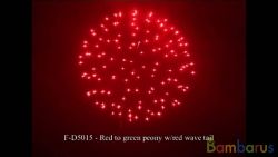 FD5015 RED TO GREEN PEONY W/RED WAVE TAIL | фото №0