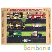 Игрушка деревянная рамка-вкладыш "спецтранспорт" Буратино в кор.100шт | фото №0