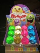 ИГРУШКА "ИГРАЕМ ВМЕСТЕ" Мяч-попрыгун с глитером и светящ. кристаллом в дисплее уп-12шт в кор.12уп | фото №0