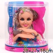 Кукла-манекен д/создания причесок, с аксесс. в пласт. кор. 28*18*26см в кор.2*6шт | фото №0