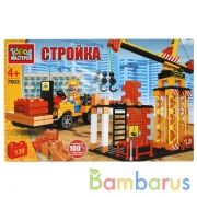 Конструктор стройка с краном, 139 дет. Город мастеров в кор.36шт | фото №0