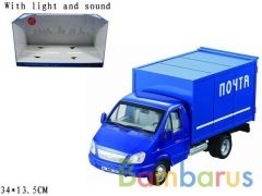 Машина инерц. Почта, свет+звук, открыв. двери и кузов 9123-A в русс. кор. 34*13см в кор.2*6шт | фото №0