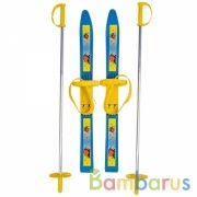 ЛЫЖИ ДЕТСКИЕ "ОЛИМПИК-СПОРТ" СНЕГИРИ 66/75СМ, КРЕПЛЕНИЕ МЯГКОЕ ПЛАСТИК, С ПАЛКАМИ (В СЕТКЕ)в кор12шт | фото №0
