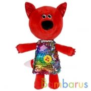 Игрушка мягкая МИ-МИ-МИШКИ лисичка в платье из пайеток, 20см, муз.чип, в пак Мульти-пульти в кор24шт | фото №0