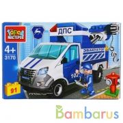 Конструктор "полиция: газель- эвакуатор" с фигуркой, 91дет. в кор. ТМ "Город мастеров" в кор.2*40шт | фото №0