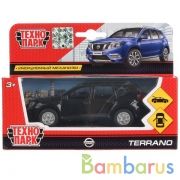 Машина металл Nissan Terrano черный 12см, откр.двери, багаж., инерц. в кор. Технопарк в кор.2*24шт | фото №0