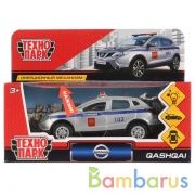 ТМ Технопарк. Машина металл "NISSAN QASHQAI ПОЛИЦИЯ" 12см, свет+звук, инерц. в кор. в кор.2*36шт | фото №0