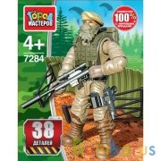 Конструктор армия: солдат с парашютом, 38 дет. Город мастеров в кор.240шт | фото №0