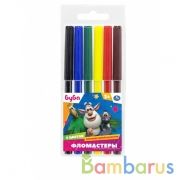Фломастеры БУБА 6цв, круглые, пвх+карт Умка в кор.4*24шт | фото №0