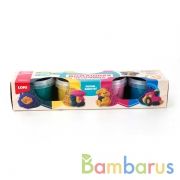 РАДУЖНЫЙ ПЕСОК. НАБОР ИЗ 4 ЦВЕТОВ ПО 140 ГР, ФОРМОЧКА в кор.12шт | фото №0