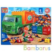 Конструктор "Город мастеров" камаз: мусоровоз на свалке, с фигуркой, 153дет. в русс. кор. в кор2*8шт | фото №0