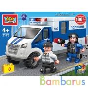 Группа ГАЗ конструктор ГАЗЕЛЬ NEXT полиция: побег заключенного, 87 дет. Город мастеров в кор.2*40шт | фото №0