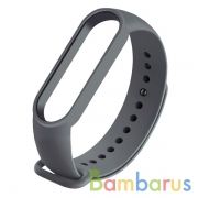 Сменный браслет Xiaomi Mi Band 5 однотонный (Темно-серый) | фото №0