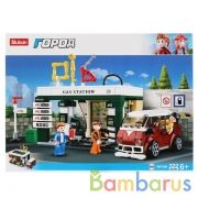 Конструктор пласт. машина с фигурками, 322дет. в русс. кор. в кор.16шт | фото №0