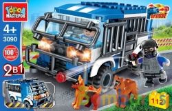 Конструктор полицейская машина 2в1, 112 дет. Город мастеров в кор.36шт | фото №0