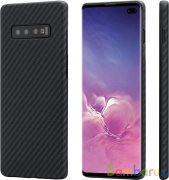 Чехол Pitaka MagCase для Samsung Galaxy S10 (Черно-cерый) | фото №0