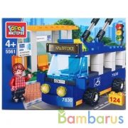 Конструктор "Город мастеров" троллейбус с остановкой, с фигуркой, 124дет. в русс. кор. в кор.2*40шт | фото №0