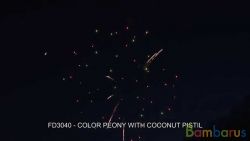 FD3040  (Шар 3") COLOR PEONY W/COCONUT PIST | фото №0