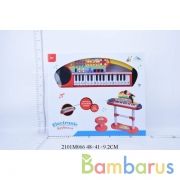 Электроорган на бат. с микрофоном +стул 22057 в кор. в кор.6шт | фото №0