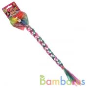 Аксесс д/девочек СКАЗОЧНЫЙ ПАТРУЛЬ резинка с косой/бант (роз/фиол/бирюз)МИЛАЯ ЛЕДИ уп-10шт в кор50уп | фото №0