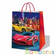 Пакет подарочный машинки 26*32*14см, глянцевый ИГРАЕМ ВМЕСТЕ в кор.150шт | фото №0