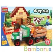 Конструктор "Город мастеров" ферма, с фигурками, 218дет. в русс. кор. в кор.2*8шт | фото №0