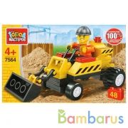 Конструктор "Город мастеров" погрузчик, с фигуркой, 48дет. в русс. кор. в кор.80шт | фото №0