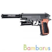 Пистолет с глушителем, с фонариком SР-3 в пак. в кор.2*72шт | фото №0