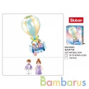 Конструктор пласт. воздушный шар с фигурками, 124дет. в русс. кор. в кор.60шт | фото №0