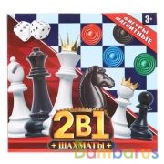 Шахматы магнитные, 2в1 (шахматы + наст.игра) в кор. 16*15*3см Играем вместе в кор.2*72шт | фото №0
