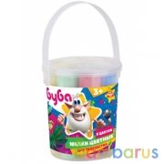 Мелки цветные асфальтовые для творчества, БУБА 8 шт (4 цв), в ведре МУЛЬТИ АРТ в кор.48шт | фото №0