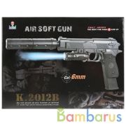 Пистолет с фонарем, с глушителем K.2012B в кор. в кор.96шт | фото №0