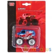 МАШИНА "ТЕХНОПАРК" ДЖИП 7,5СМ, БОЛЬШИЕ КОЛЕСА НА БЛИСТЕРЕ (РУСС. УП.) в кор.3*24шт | фото №0