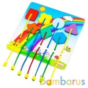 СОРТЕР "РАДУГА", 5 ДЕТАЛЕЙ НА ШНУРКАХ в кор.20шт | фото №0