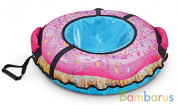Надувная ватрушка (тюбинг) 85см ТБ3К-85/ПО, Nika, "Пончик" с автокамерой, уп.1 | фото №0