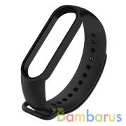 Сменный браслет Xiaomi Mi Band 5 однотонный (Черный) | фото №0