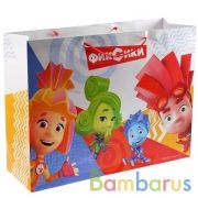 ПАКЕТ ПОДАРОЧНЫЙ "ИГРАЕМ ВМЕСТЕ" ФИКСИКИ 46Х61Х20СМ, БУМ., ГЛЯНЦЕВЫЙ В ПАК. УП-12ШТ в кор.6уп | фото №0