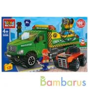 Конструктор "Город мастеров" газ некст эвакуатор с крючком, 129дет. в русс. кор. в кор.2*18шт | фото №0